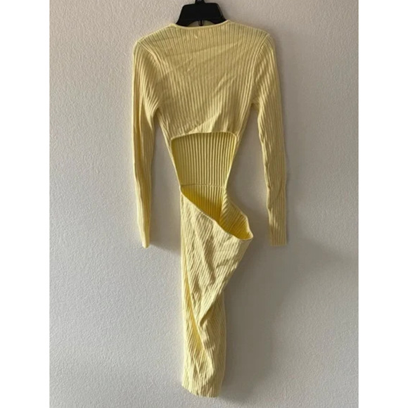 Camila Coelho Rosabella Cutout Midi Bodycon Dress Yellow Size M - Picture 7 of 9